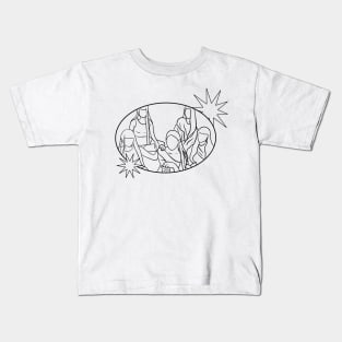 KPOP FANART | LINE ART TIE DYE version Kids T-Shirt